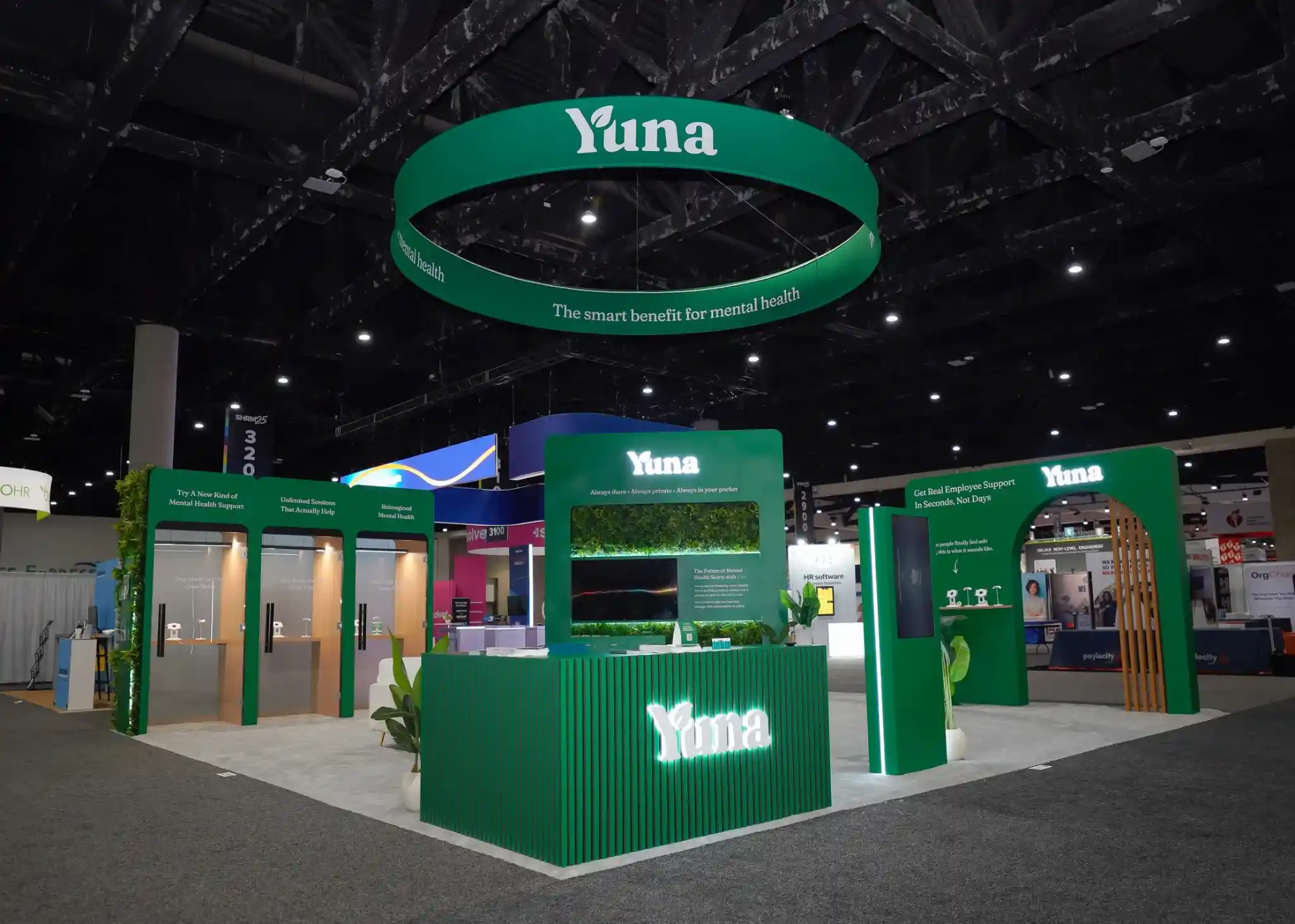 Yuna AI technology booth