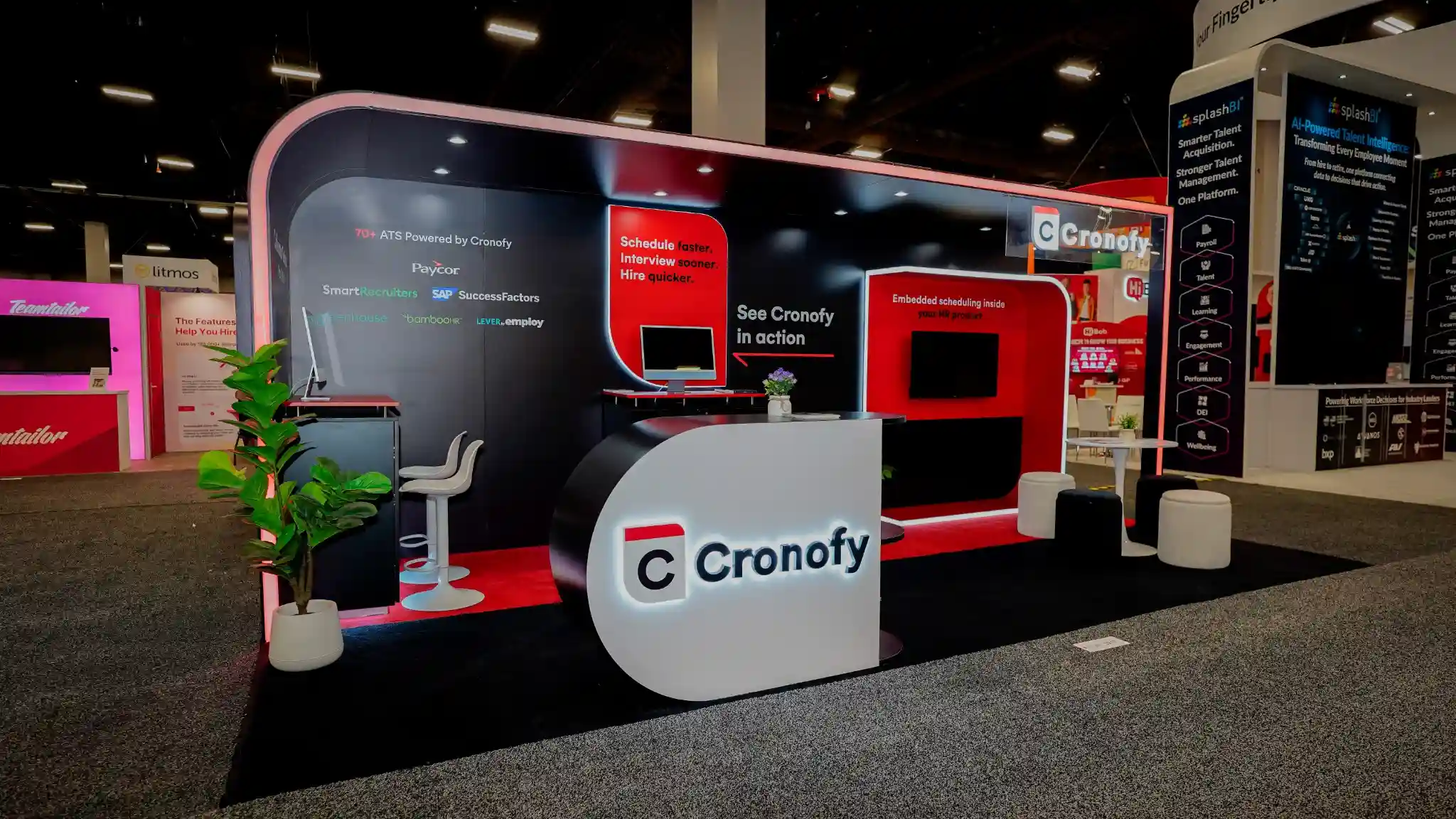 Cronofy technology booth